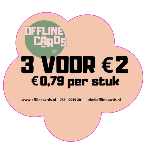 Topkaart 3 voor € 2,00